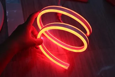 Solúbtha Neon Líneach Solas DC12V Dath Dearg